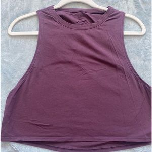 Lululemon Purple Cropped Muscle Tank